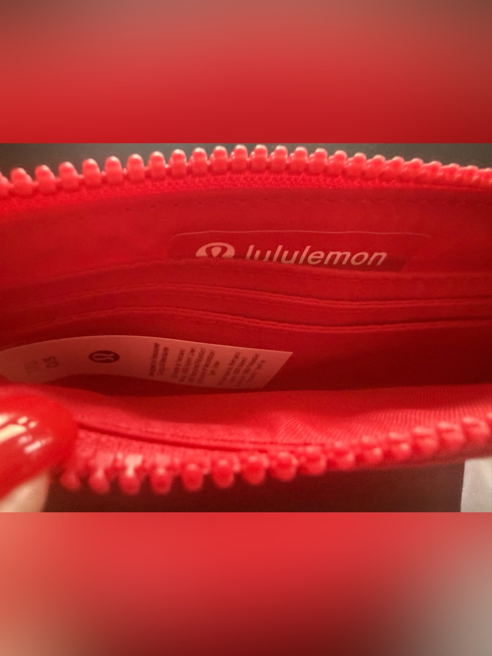 Lululemon NWT Red Clippable Card Pouch - Picture 6 of 7